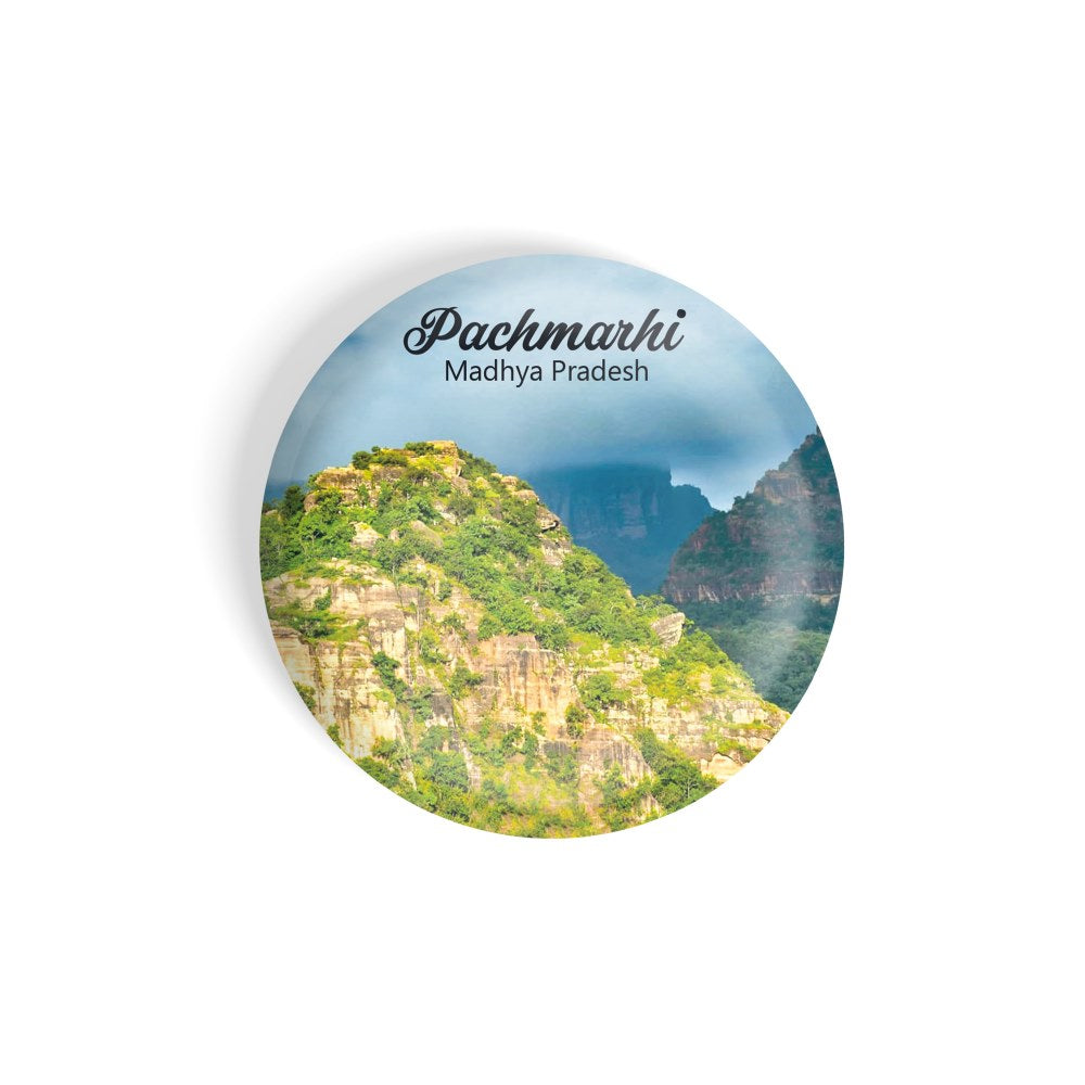dhcrafts Round Fridge Magnet Multicolour Places Pachmarhi Madhya Pradesh D1 Glossy Finish Design Pack of 1 (58 mm)